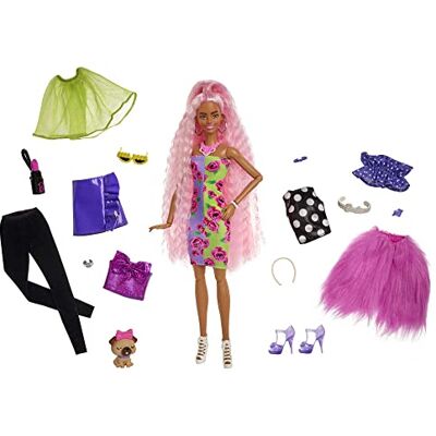 Barbie Coffret Poupée Mannequin Extra avec Accessoires pour créer Plus de 30 Looks, Animal de Compagnie, éléments à Assortir, Jouet Enfant, Dès 3 Ans, HGR60 - Publicité Barbie Coffret Poupée Mannequin Extra avec Accessoires pour créer Plus de 30 Looks, Animal de Compagnie, éléments à Assortir, Jouet Enfant, Dès 3 Ans, HGR60 - Publicité