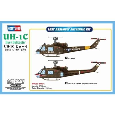 Hobbyboss Kit Authentique d'assemblage d'hélicoptère Huey UH-1C à l'échelle 1:48 - Publicité Hobbyboss Kit Authentique d'assemblage d'hélicoptère Huey UH-1C à l'échelle 1:48 - Publicité