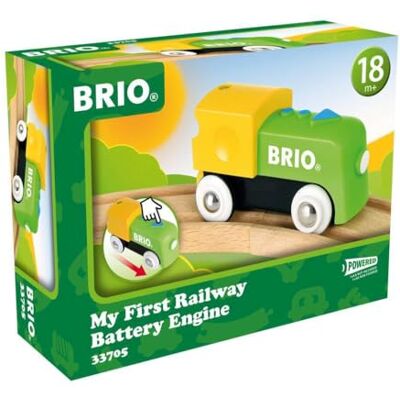 Brio 33705 Ma Première Locomotive à pile My First Railway Train électrique Accessoire pour circuit de train en bois Jouet pour garcons et filles dès 18 mois - Publicité Brio 33705 Ma Première Locomotive à pile My First Railway Train électrique Accessoire pour circuit de train en bois Jouet pour garcons et filles dès 18 mois - Publicité