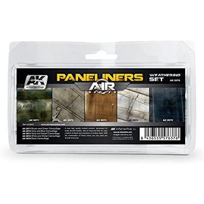 AK Interactive AK Weathering AIR SET AK2070 PANELINERS WEATHERING (5x35ml) - Publicité AK Interactive AK Weathering AIR SET AK2070 PANELINERS WEATHERING (5x35ml) - Publicité