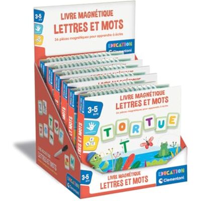 Clementoni Livre Magnétique Lettres et Mots – 3-5 Ans – Jeu éducatif Enfant pour Apprendre l’Alphabet, Former Ses Premiers Mots et écrire, Lettres magnétiques et Feutre effaçable, Cadeau Jouet - Publicité Clementoni Livre Magnétique Lettres et Mots – 3-5 Ans – Jeu éducatif Enfant pour Apprendre l’Alphabet, Former Ses Premiers Mots et écrire, Lettres magnétiques et Feutre effaçable, Cadeau Jouet - Publicité