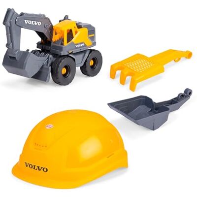 Dickie Toys Volvo Kit de Chantier Tough Excavator (4 pièces). Grande Pelle Jouet (26 cm) avec Casque, Pelle et Tamis à râteau, Jouet de Voiture et de Sable pour Enfants à partir de 3 Ans - Publicité Dickie Toys Volvo Kit de Chantier Tough Excavator (4 pièces). Grande Pelle Jouet (26 cm) avec Casque, Pelle et Tamis à râteau, Jouet de Voiture et de Sable pour Enfants à partir de 3 Ans - Publicité
