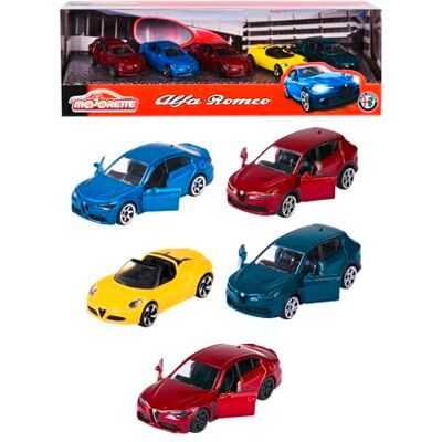 Majorette Dream Cars 5 Voitures Alfa Romeo en Coffret Cadeau, Voitures Miniatures pour collectionneurs ou Enfants à partir de 3 Ans, Alfa Romeo - Publicité Majorette Dream Cars 5 Voitures Alfa Romeo en Coffret Cadeau, Voitures Miniatures pour collectionneurs ou Enfants à partir de 3 Ans, Alfa Romeo - Publicité