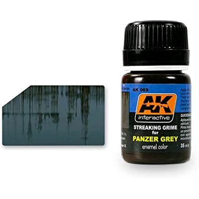 AK Interactive AK Weathering AK069 STREAKING GRIME FOR PANZER GREY VEHICLES (35ml) - Publicité AK Interactive AK Weathering AK069 STREAKING GRIME FOR PANZER GREY VEHICLES (35ml) - Publicité