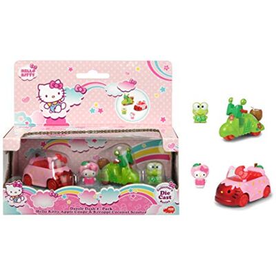 Dickie Toys Hello Kitty Apple + Keroppi Coconut Lot de 2 Fonte d'aluminium, Amovibles, Longueur du véhicule : 6 cm, Taille de la Figurine : 2,5 cm, à partir de 3 Ans, 253242002, Rose - Publicité Dickie Toys Hello Kitty Apple + Keroppi Coconut Lot de 2 Fonte d'aluminium, Amovibles, Longueur du véhicule : 6 cm, Taille de la Figurine : 2,5 cm, à partir de 3 Ans, 253242002, Rose - Publicité