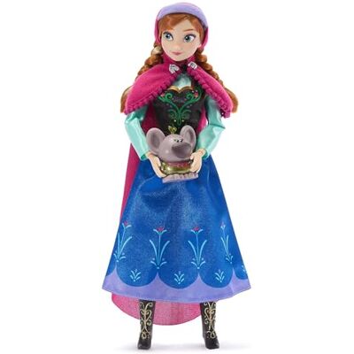 Disney Official Poupée Anna Classique pour Enfants, La Reine des Neiges, 30 cm/12", poupée articulée avec Tenue d'hiver emblématique et ami Surprise, à partir de 3 Ans - Publicité Disney Official Poupée Anna Classique pour Enfants, La Reine des Neiges, 30 cm/12", poupée articulée avec Tenue d'hiver emblématique et ami Surprise, à partir de 3 Ans - Publicité