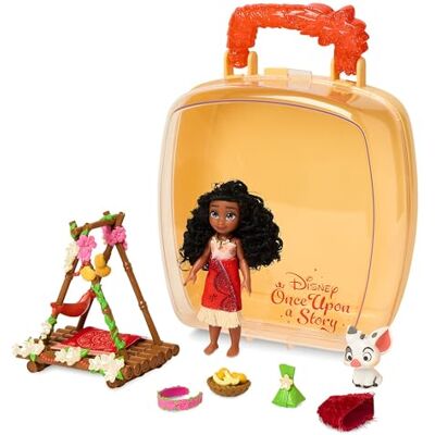 Disney Officiel Coffret Mini Poupée Vaiana, Once Upon a Story, 8 pièces, Ensemble de Figurines avec Accessoires, incluant Le Petit Cochon Pua et Un Radeau, Dès 3 Ans - Publicité Disney Officiel Coffret Mini Poupée Vaiana, Once Upon a Story, 8 pièces, Ensemble de Figurines avec Accessoires, incluant Le Petit Cochon Pua et Un Radeau, Dès 3 Ans - Publicité