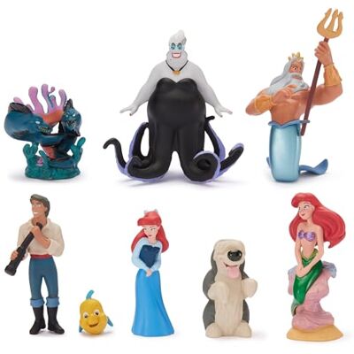 Disney Official Ensemble de Figurines La Petite Sirène, 8 Jouets Comprenant la Princesse Ariel, Le Roi Triton, Le Prince Eric, Ursula, Polochon, Max, Flotsam et Jetsam, à partir de 3 Ans - Publicité Disney Official Ensemble de Figurines La Petite Sirène, 8 Jouets Comprenant la Princesse Ariel, Le Roi Triton, Le Prince Eric, Ursula, Polochon, Max, Flotsam et Jetsam, à partir de 3 Ans - Publicité