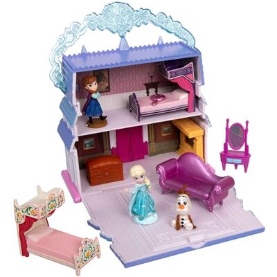 Disney Official Coffret Maison de la Reine des Neiges, Once Upon a Story, 11,5 cm/5", Comprend Elsa et Anna, Olaf, Le château d'Arendelle et des Meubles, à partir de 3 Ans - Publicité Disney Official Coffret Maison de la Reine des Neiges, Once Upon a Story, 11,5 cm/5", Comprend Elsa et Anna, Olaf, Le château d'Arendelle et des Meubles, à partir de 3 Ans - Publicité