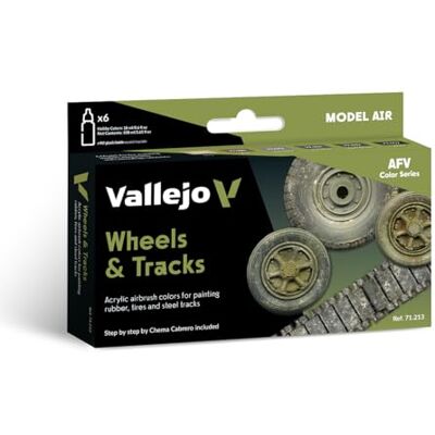 Vallejo Set de peintures pour roues et chenilles - 17 ml (Pack de 6) - Publicité Vallejo Set de peintures pour roues et chenilles - 17 ml (Pack de 6) - Publicité