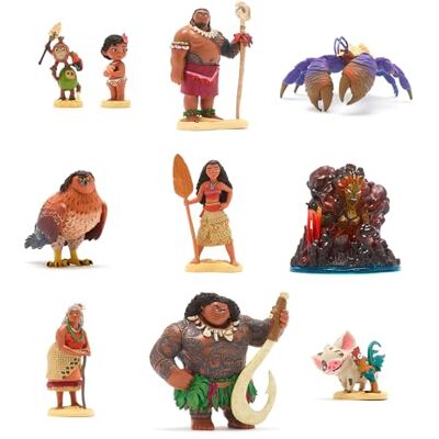 Disney Official Coffret de Figurines Deluxe Vaiana, 10 pièces, Figurines pour Enfant Dont Vaiana, Maui, Pua et Hei Hei et Plus Encore, à partir de 3 Ans - Publicité Disney Official Coffret de Figurines Deluxe Vaiana, 10 pièces, Figurines pour Enfant Dont Vaiana, Maui, Pua et Hei Hei et Plus Encore, à partir de 3 Ans - Publicité