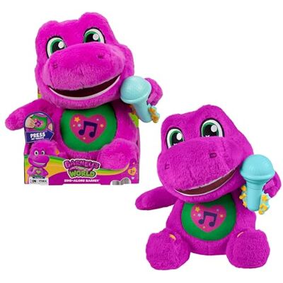 Barney Fisher-Price Peluche sonore ’s World , 27 cm, pour enfants de 2 ans et plus - Publicité Barney Fisher-Price Peluche sonore ’s World , 27 cm, pour enfants de 2 ans et plus - Publicité