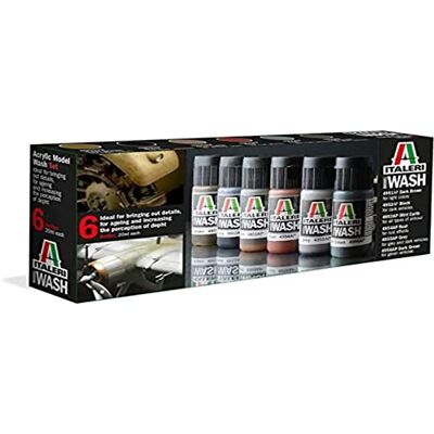 Italeri 448AP 448AP-Acryl Model Wash Kit de modelage à Construire pour Bricolage, Loisirs, Collage, kit de Construction en Plastique Non laqué - Publicité Italeri 448AP 448AP-Acryl Model Wash Kit de modelage à Construire pour Bricolage, Loisirs, Collage, kit de Construction en Plastique Non laqué - Publicité
