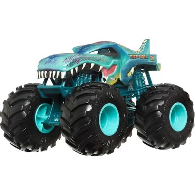 Hot Wheels Monster Trucks Véhicule Mega WREX surdimensionné à l’échelle 1/24 avec Roues géantes et Superbes décorations, JDR03 - Publicité Hot Wheels Monster Trucks Véhicule Mega WREX surdimensionné à l’échelle 1/24 avec Roues géantes et Superbes décorations, JDR03 - Publicité