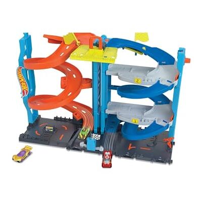 Hot Wheels City Tour Spirale Transformable 2 en 1 avec 1 Voiture et Un Ascenseur Manuel, Jouet Enfant, Dès 3 Ans, HKX43 - Publicité Hot Wheels City Tour Spirale Transformable 2 en 1 avec 1 Voiture et Un Ascenseur Manuel, Jouet Enfant, Dès 3 Ans, HKX43 - Publicité