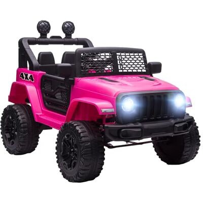 HOMCOM Voiture électrique pour Enfants Roue arrière motrice 12 V 5 km/h Max. avec télécommande Son et Effet Lumineux dim 100L x 65l x 72H cm Rose - Publicité HOMCOM Voiture électrique pour Enfants Roue arrière motrice 12 V 5 km/h Max. avec télécommande Son et Effet Lumineux dim 100L x 65l x 72H cm Rose - Publicité