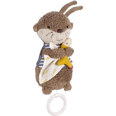 Fehn Mini boîte à musique Loutre Theo – Doudou pour bébé Boîte à musique à remonter avec mélodie Berceuse de Brahms – apaise bébé dès la naissance - Publicité Fehn Mini boîte à musique Loutre Theo – Doudou pour bébé Boîte à musique à remonter avec mélodie Berceuse de Brahms – apaise bébé dès la naissance - Publicité