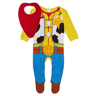 Disney Ensemble cadeau pour bébés garçons avec grenouillère motif Shérif Woody de Toy Story 4 et bavoir bandana - 9 mois - Publicité Disney Ensemble cadeau pour bébés garçons avec grenouillère motif Shérif Woody de Toy Story 4 et bavoir bandana - 9 mois - Publicité