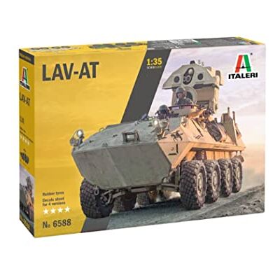 Italeri 6588 LAV-AT, échelle 1:35, Model Kit, Modèle en Plastique à Monter, Couleur Sable, 6588 - Publicité Italeri 6588 LAV-AT, échelle 1:35, Model Kit, Modèle en Plastique à Monter, Couleur Sable, 6588 - Publicité