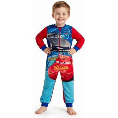 Disney Cars Pyjama tout-en-un en polaire pour garçon avec motif Flash McQueen de voiture de course pour déguisement, Rouge, 5-6 ans - Publicité Disney Cars Pyjama tout-en-un en polaire pour garçon avec motif Flash McQueen de voiture de course pour déguisement, Rouge, 5-6 ans - Publicité