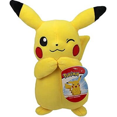 BANDAI Pokémon Peluche Pikachu Peluche 20 cm Toute Douce de Pikachu Qui Fait Un clin d'œil - Publicité BANDAI Pokémon Peluche Pikachu Peluche 20 cm Toute Douce de Pikachu Qui Fait Un clin d'œil - Publicité