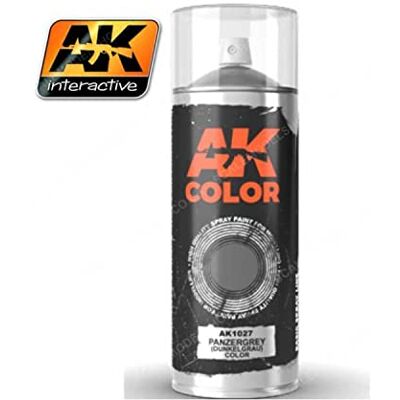 AK Interactive Peintures Panzergrey Dunkel Grab Color Spray - Publicité AK Interactive Peintures Panzergrey Dunkel Grab Color Spray - Publicité