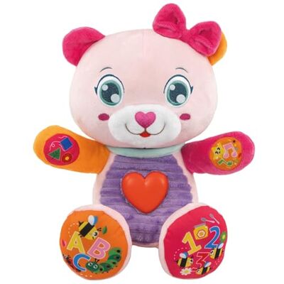 Clementoni Baby Betta Peluche Interactive parlante pour Enfants de 6 Mois et Centre d'activités Stimulant Le développement sensoriel et cognitif, Langue Italienne, 17964 - Publicité Clementoni Baby Betta Peluche Interactive parlante pour Enfants de 6 Mois et Centre d'activités Stimulant Le développement sensoriel et cognitif, Langue Italienne, 17964 - Publicité