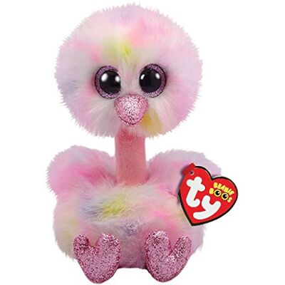 Ty Beanie Boo's Peluche Avery l'Autruche, 36699, Rose, 15 cm - Publicité Ty Beanie Boo's Peluche Avery l'Autruche, 36699, Rose, 15 cm - Publicité