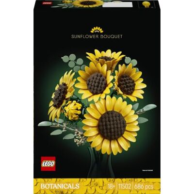 Lego Botanicals Le Bouquet de tournesols 11502 Set de fleurs artificielles pour adulte, tiges d’eucalyptus, décoration pour chambre ou salon, cadeau pour femme, 686 pièces - Publicité Lego Botanicals Le Bouquet de tournesols 11502 Set de fleurs artificielles pour adulte, tiges d’eucalyptus, décoration pour chambre ou salon, cadeau pour femme, 686 pièces - Publicité