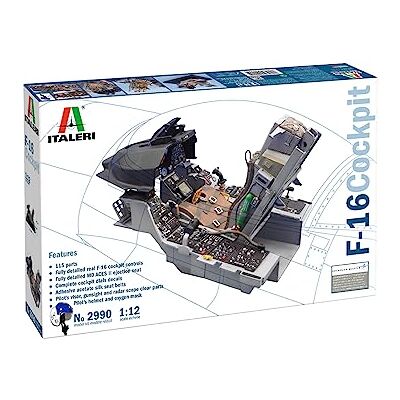 Italeri 2990 1:12 F-16 Cockpit – Modélisme, kit de construction, modélisme, bricolage, loisirs, collage, kit de construction en plastique, fidèle aux détails, multicolore - Publicité Italeri 2990 1:12 F-16 Cockpit – Modélisme, kit de construction, modélisme, bricolage, loisirs, collage, kit de construction en plastique, fidèle aux détails, multicolore - Publicité