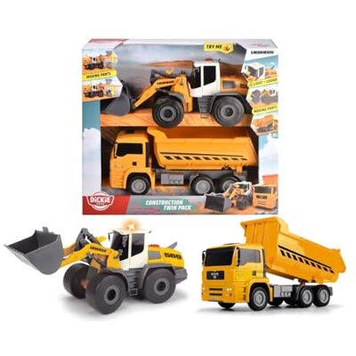 Ensemble de Véhicules de Construction Dickie Toys - Lumière & Son - Publicité Ensemble de Véhicules de Construction Dickie Toys - Lumière & Son - Publicité