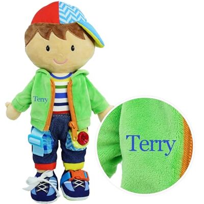 Lullaberry Poupée éponge personnalisée – Poupée en peluche personnalisée pour les tout-petits – Poupée éducative en peluche pour enfants et tout-petits de 2 ans et plus – Peluche à boucle Montessori - Publicité Lullaberry Poupée éponge personnalisée – Poupée en peluche personnalisée pour les tout-petits – Poupée éducative en peluche pour enfants et tout-petits de 2 ans et plus – Peluche à boucle Montessori - Publicité