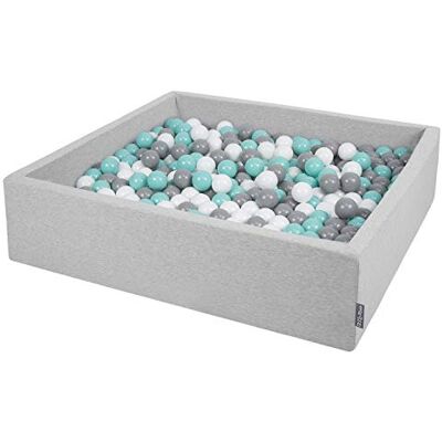 KIDDYMOON Piscine de Balles Carrée Grand 120x30 cm - 1000 Balles - Publicité KIDDYMOON Piscine de Balles Carrée Grand 120x30 cm - 1000 Balles - Publicité