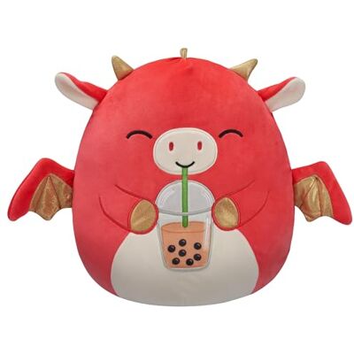 Squishmallows - Baiden Red Dragon - Boba Drink - Plush - Publicité Squishmallows - Baiden Red Dragon - Boba Drink - Plush - Publicité