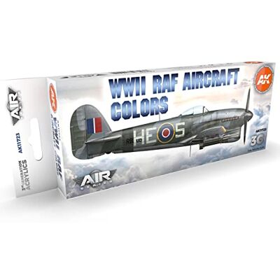 AK Interactive AK Acrylics 3Gen AIRCRAFT SET AK11723 WWII RAF Aircraft Colors SET 3G (8x17ml) - Publicité AK Interactive AK Acrylics 3Gen AIRCRAFT SET AK11723 WWII RAF Aircraft Colors SET 3G (8x17ml) - Publicité