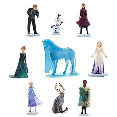 Disney - Frozen 2 Deluxe Figurine Playset - 9 pc set - Anna et Elsa - Figurine Playset - Publicité Disney - Frozen 2 Deluxe Figurine Playset - 9 pc set - Anna et Elsa - Figurine Playset - Publicité