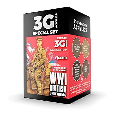 AK Interactive AK Acrylics 3Gen FIGURE SET AK11638 WWI BRITISH UNIFORMS 3G (4x17ml) - Publicité AK Interactive AK Acrylics 3Gen FIGURE SET AK11638 WWI BRITISH UNIFORMS 3G (4x17ml) - Publicité