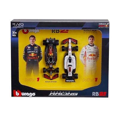 Bburago 1:43 F1 Red Bull Racing RB21 2025 Verstappen Driver Two Pack - Publicité Bburago 1:43 F1 Red Bull Racing RB21 2025 Verstappen Driver Two Pack - Publicité