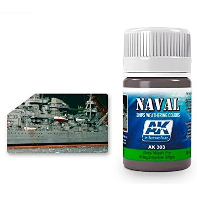 AK Interactive Grey Wash for Kriegsmarine Ships AK00303 - Publicité AK Interactive Grey Wash for Kriegsmarine Ships AK00303 - Publicité