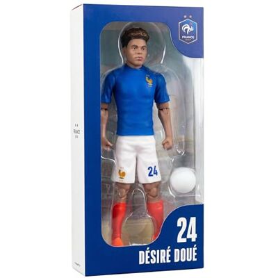 Megableu Figurine Foot Désiré Doué FFF Réaliste et Articulée 20 cm Licence officielle FFF dès 8 ans 10 points d’articulation, tient debout et porte la tenue des Bleus avec le numéro 24 - Publicité Megableu Figurine Foot Désiré Doué FFF Réaliste et Articulée 20 cm Licence officielle FFF dès 8 ans 10 points d’articulation, tient debout et porte la tenue des Bleus avec le numéro 24 - Publicité