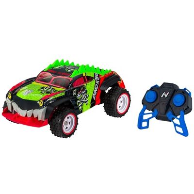 Nikko RC 10371 Dino Truck Voiture radiocommandée, Tout-Terrain, Batterie LiFePo4, jusqu'à 14 km/h, Roule sur l'eau, la Boue et la Neige, pour Enfants à partir de 6 Ans et Adultes, Vert, Environ 33 cm - Publicité Nikko RC 10371 Dino Truck Voiture radiocommandée, Tout-Terrain, Batterie LiFePo4, jusqu'à 14 km/h, Roule sur l'eau, la Boue et la Neige, pour Enfants à partir de 6 Ans et Adultes, Vert, Environ 33 cm - Publicité