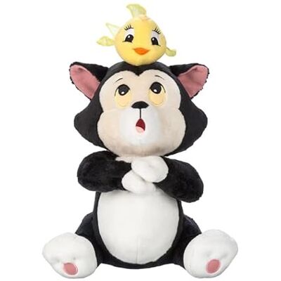 Disney Official Peluche Figaro et Cléo, Pinocchio, 35 cm/14", Peluche Chat Blanc et Noir avec Poisson Rouge, Convient dès la Naissance, adapté à Tous Les âges - Publicité Disney Official Peluche Figaro et Cléo, Pinocchio, 35 cm/14", Peluche Chat Blanc et Noir avec Poisson Rouge, Convient dès la Naissance, adapté à Tous Les âges - Publicité