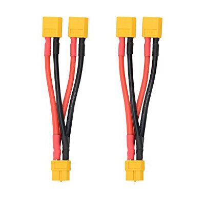 WMYCONGCONG Lot de 2 XT60 Parallel Batterie Steckverbinder Kabel Dual Extension Y Splitter 1 weiblich zu 2 männlich für DJI Phantom RC Flugzeug - Publicité WMYCONGCONG Lot de 2 XT60 Parallel Batterie Steckverbinder Kabel Dual Extension Y Splitter 1 weiblich zu 2 männlich für DJI Phantom RC Flugzeug - Publicité