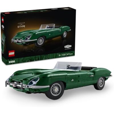 Lego Icons Jaguar E-Type 11381 Set pour adulte, déco 3D pour bureau, voiture de sport, moteur 6 cylindres, mallette, idée cadeau collector, 1673 pièces - Publicité Lego Icons Jaguar E-Type 11381 Set pour adulte, déco 3D pour bureau, voiture de sport, moteur 6 cylindres, mallette, idée cadeau collector, 1673 pièces - Publicité
