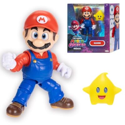 THE SUPER MARIO BROS. MOVIE Figurine d’Action Mario 12,7 cm (5") du Film Super Mario Galaxy, avec Accessoire, sous Licence Officielle, 22 Points d’Articulation, inclut Une Luma phosphorescente, dès 3 Ans+ - Publicité THE SUPER MARIO BROS. MOVIE Figurine d’Action Mario 12,7 cm (5") du Film Super Mario Galaxy, avec Accessoire, sous Licence Officielle, 22 Points d’Articulation, inclut Une Luma phosphorescente, dès 3 Ans+ - Publicité