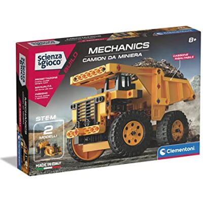 Clementoni Science Build-Camion par Mine-Set de Construction Enfants 2 en 1, Laboratoire mécanique, Jeu Scientifique 8 Ans, Manuel en Italien, fabriqué en Italie, Couleur, Moyen, 19266 - Publicité Clementoni Science Build-Camion par Mine-Set de Construction Enfants 2 en 1, Laboratoire mécanique, Jeu Scientifique 8 Ans, Manuel en Italien, fabriqué en Italie, Couleur, Moyen, 19266 - Publicité
