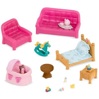 LI'L WOODZEEZ 6123z Ensemble de Meubles Miniature - Jeu pour Enfants 3+ - Publicité LI'L WOODZEEZ 6123z Ensemble de Meubles Miniature - Jeu pour Enfants 3+ - Publicité