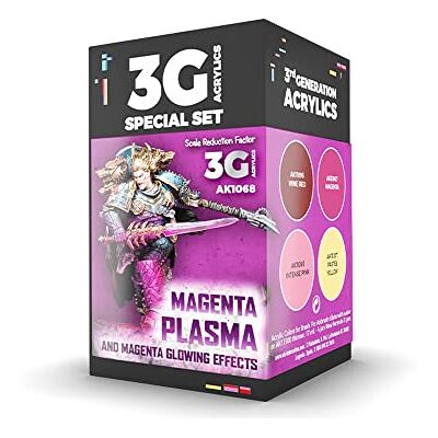 AK Interactive AK Acrylics 3Gen WARGAME SET AK1068 MAGENTA PLASMA AND GLOWING EFFE (4x17ml) - Publicité AK Interactive AK Acrylics 3Gen WARGAME SET AK1068 MAGENTA PLASMA AND GLOWING EFFE (4x17ml) - Publicité