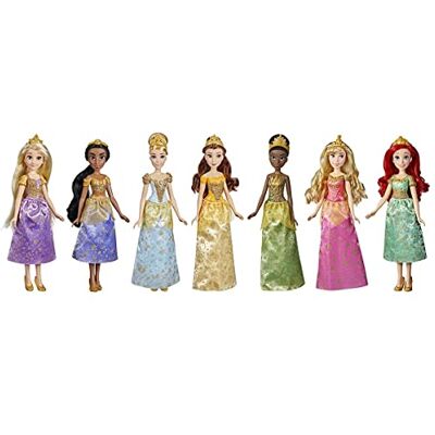 Disney 7 Poupées PRINCESSES Ariel Aurore Belle Cendrillon Jasmin Raiponce Tiana Hauteur 30cm F1547 - Publicité Disney 7 Poupées PRINCESSES Ariel Aurore Belle Cendrillon Jasmin Raiponce Tiana Hauteur 30cm F1547 - Publicité