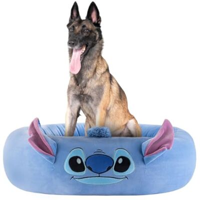 Disney Jazwares Panier pour Animaux de Compagnie Stitch – Lit Moelleux avec traversin pour Grands Animaux avec Motifs de Personnage et Garniture Amovible Lavable en Machine - Publicité Disney Jazwares Panier pour Animaux de Compagnie Stitch – Lit Moelleux avec traversin pour Grands Animaux avec Motifs de Personnage et Garniture Amovible Lavable en Machine - Publicité